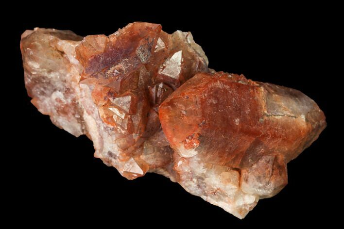 Natural, Red Quartz Crystal Cluster - Morocco #142916